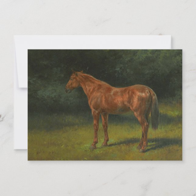 Tarjeta El Caballo de Sorrel Rojo (por Rosa Bonheur) (Anverso)