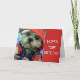 TARJETA EL CACHORRO ESTÁ "TRISTE" PORQUE ***SE PERDIÓ TU C