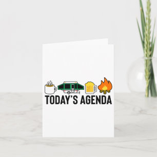 Tarjeta El café de la agenda de hoy Pop Up Camper Beer C