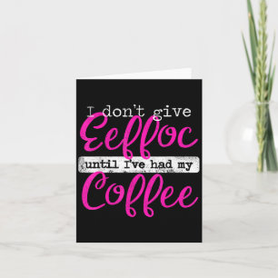 Tarjeta El café Eeffoc espoleado hacia atrás no le doy a E