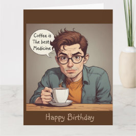 Tarjeta El café es la mejor medicina