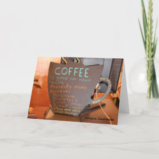 Tarjeta El café previene muchas enfermedades…