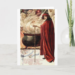 Tarjeta El caldero de Halloween