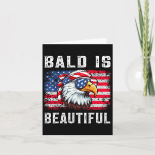 Tarjeta El Calvo Es Bonito Gracioso Eagle Bandana Patrióti