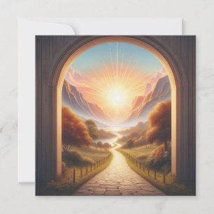 Tarjeta El camino brillante (Proverbios 4:18 ESV)