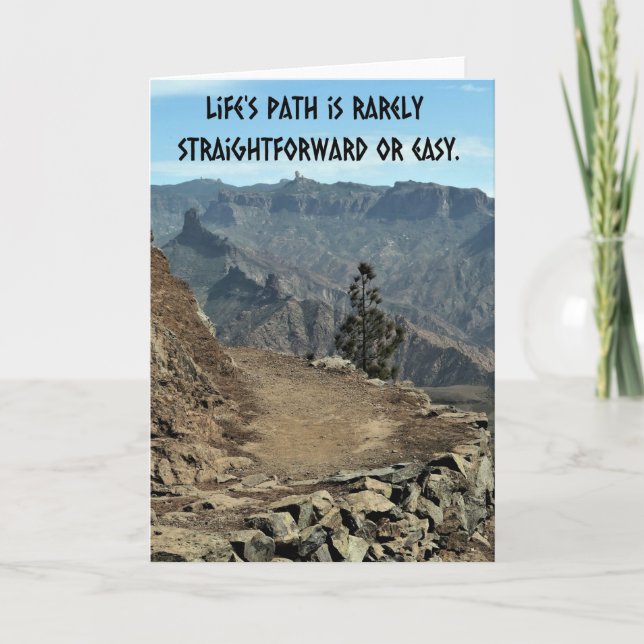 Tarjeta El camino de la vida. (Anverso)