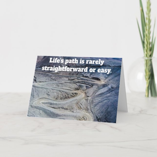 Tarjeta El camino de la vida. (Anverso)