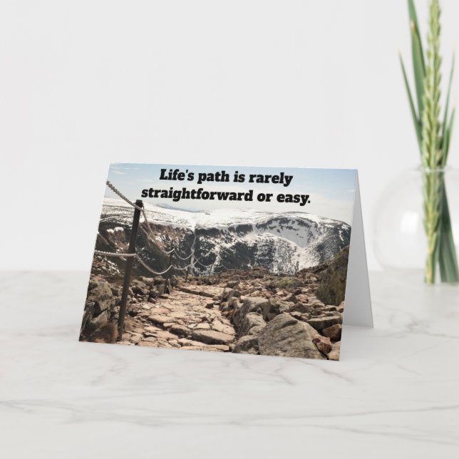 Tarjeta El camino de la vida. (Anverso)