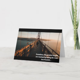 Tarjeta El camino menos recorrido - inspiración