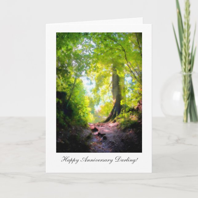 Tarjeta El camino parece más empinado, Feliz Aniversario Q (Anverso)