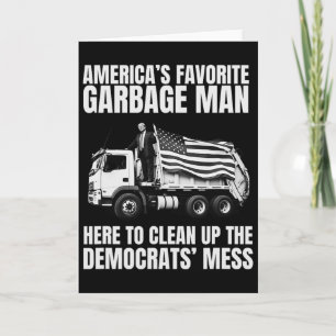 Tarjeta El camión de basura del hombre basura favorito de 