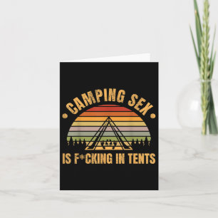 Tarjeta El Camping Gracioso Está En Las Tiendas El Adulto