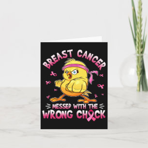 Tarjeta El Cáncer De Mama Envuelto Con La Graciosa Maldici