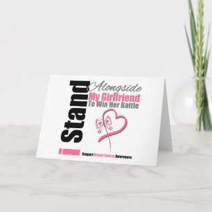 Tarjeta El cáncer de mama junto a mi novia