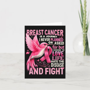 Tarjeta El cáncer es un viaje en el que nunca planeé el cá