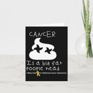 Tarjeta El Cáncer Es Una Gran Grasa De Cáncer Infantil De