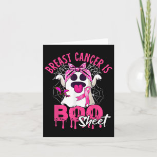 Tarjeta El cáncer es una hoja de Boo Halloween Conciencia 