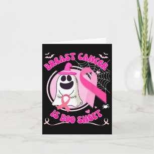 Tarjeta El cáncer es una hoja de Boo Halloween Conciencia 