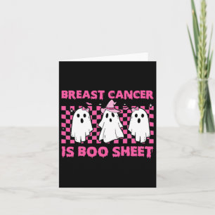 Tarjeta El cáncer es una hoja de boo Halloween conciencia