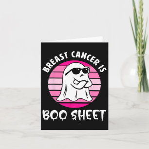 Tarjeta El cáncer es una hoja de Boo Halloween Conciencia