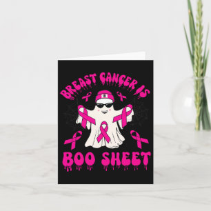 Tarjeta El cáncer es una hoja de Boo Halloween Conciencia 