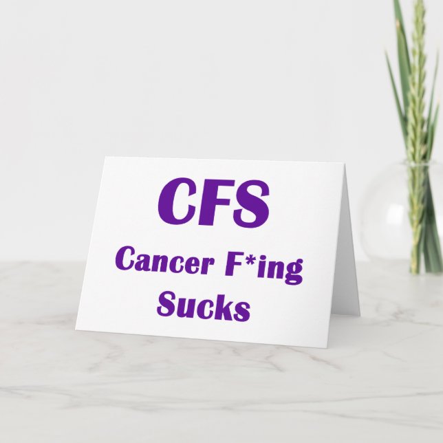 Tarjeta El cáncer que hace frío golpea a CFS (Anverso)
