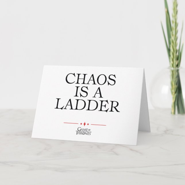 Tarjeta El Caos Es Una Escalera (Anverso)