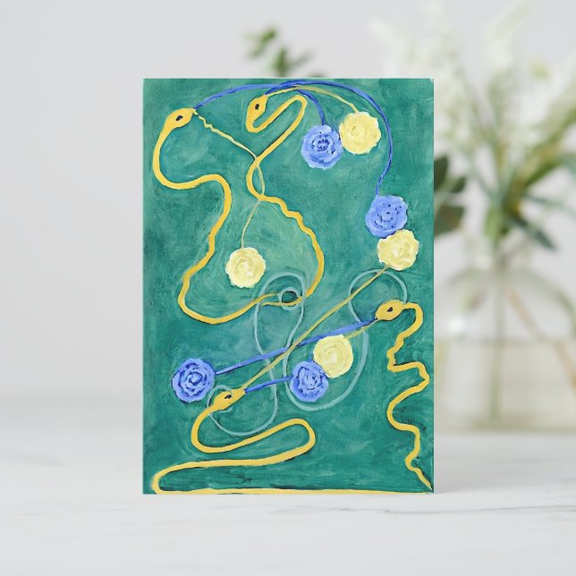 Tarjeta El caos primordial de Hilma af Klint (Anverso de pie)