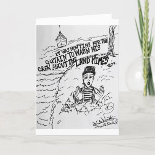 Tarjeta El capitán del mar advierte a su equipo sobre los 