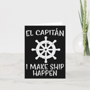 Tarjeta El capitan hace que el barco se vuelva divertido