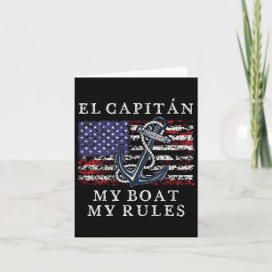 Tarjeta El Capitán Mi Barco Mis Reglas Pontón Capitán 4