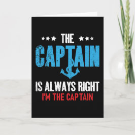 Tarjeta El Capitán Siempre Tiene Razón Soy El Capitán