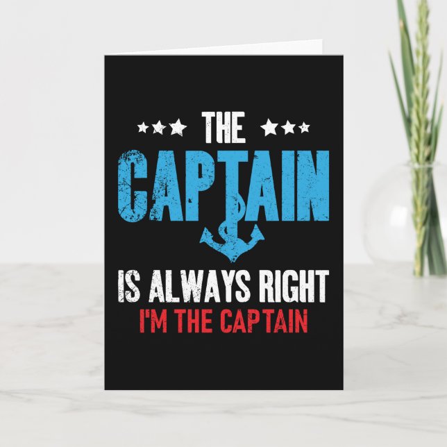 Tarjeta El Capitán Siempre Tiene Razón Soy El Capitán (Anverso)
