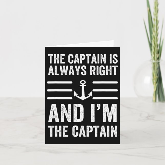 Tarjeta El Capitán Siempre Tiene Razón y yo soy el Capitán (Anverso)