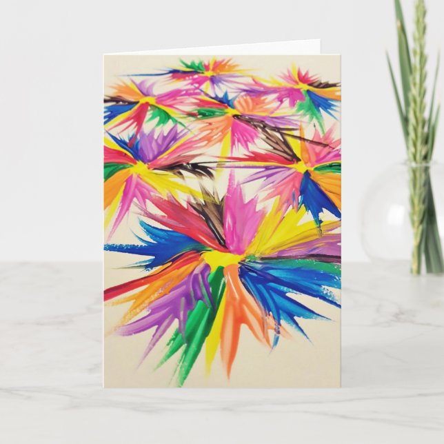 Tarjeta El caramelo riega al artista del autismo (Anverso)