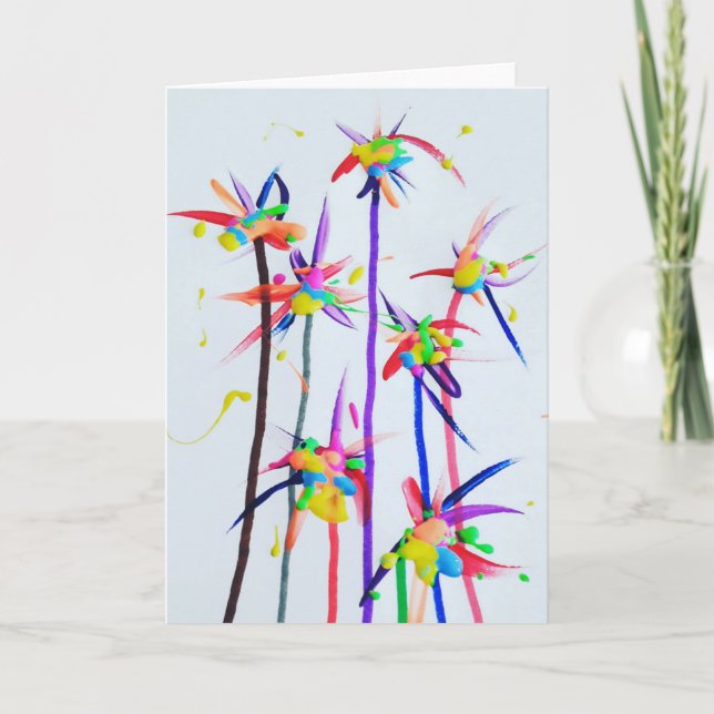 Tarjeta El caramelo riega al artista del autismo (Anverso)