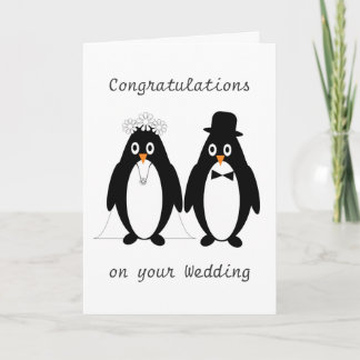 Tarjeta El casarse de los pingüinos