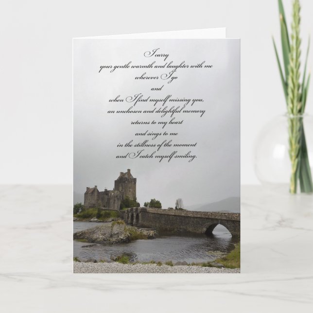 Tarjeta El castillo de Eilean Donan que piensa en usted (Anverso)