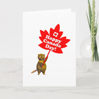 Tarjeta El castor y la hoja de arce del Día de Canadá