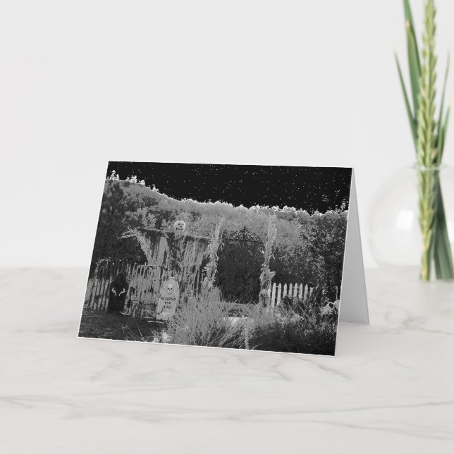 TARJETA EL "CEMENTERIO DESHUESA" FOTOGRAFÍA Y DISEÑO (Anverso)