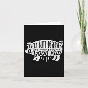 Tarjeta El Cerdo De Una Camiseta Bbq Es Divertido Y Todos