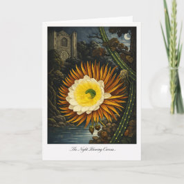 Tarjeta El Cereus de Floración Nocturna — Reinterpretación
