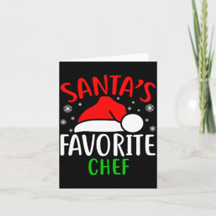 Tarjeta El Chef Favorito de Santa Divertido Navidad Xmas S