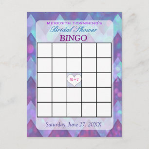 Tarjeta el   Chevron púrpura del bingo