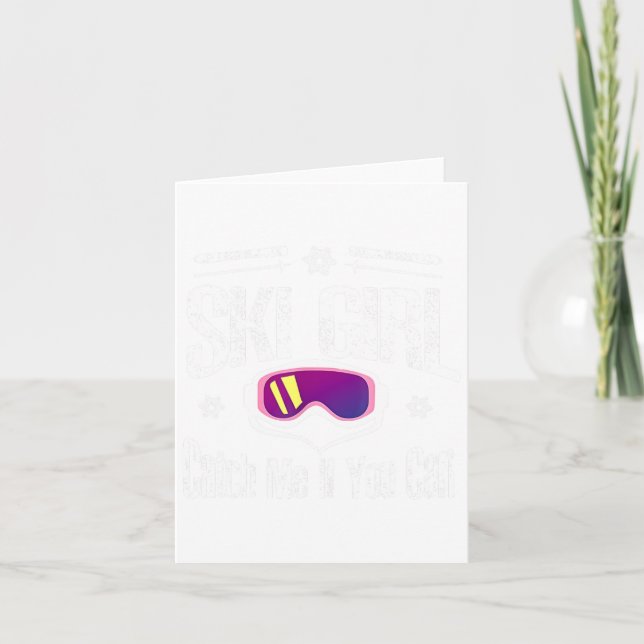 Tarjeta El Chica De Esquí Me Atrapa Si Puedes (Anverso)