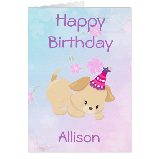 Tarjeta El chica del feliz cumpleaños personaliza