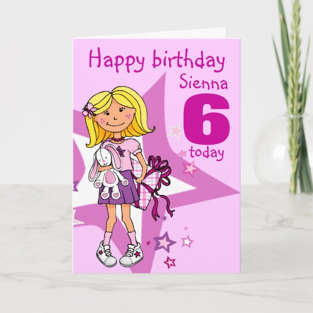 Tarjeta El chica del feliz cumpleaños personaliza la (Anverso)