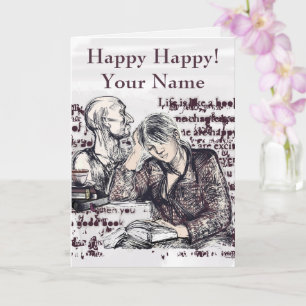 Tarjeta El chica leyendo un libro