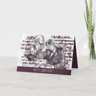 Tarjeta El chica leyendo un libro