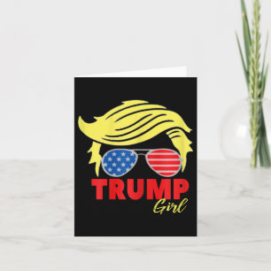 Tarjeta El Chica Trump Messy Bun Trump Elección Estadounid